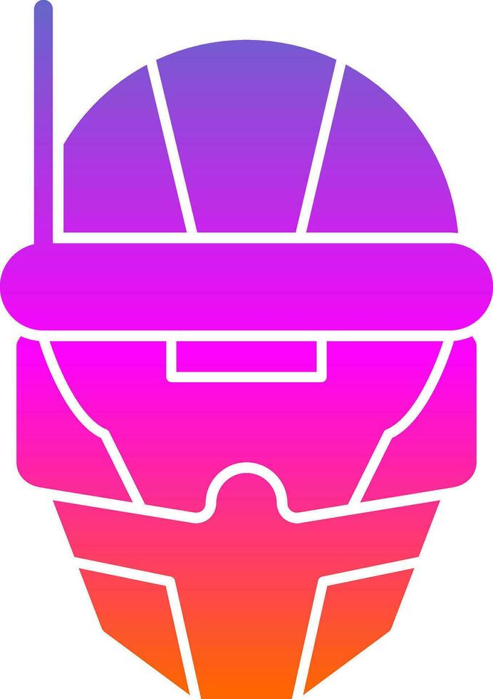 Cyberspace Helmet Vector Icon Design