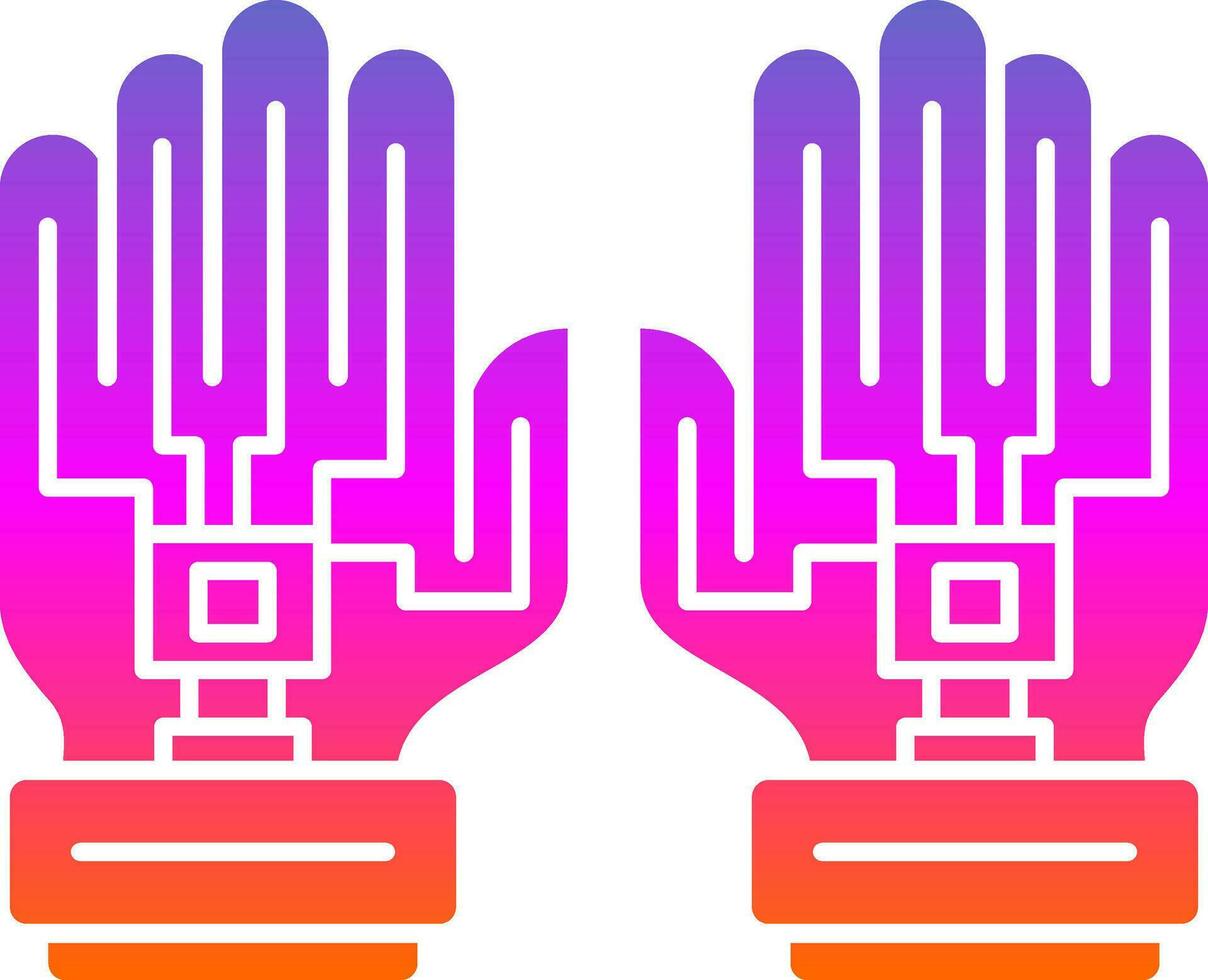 Data Glove Vector Icon Design