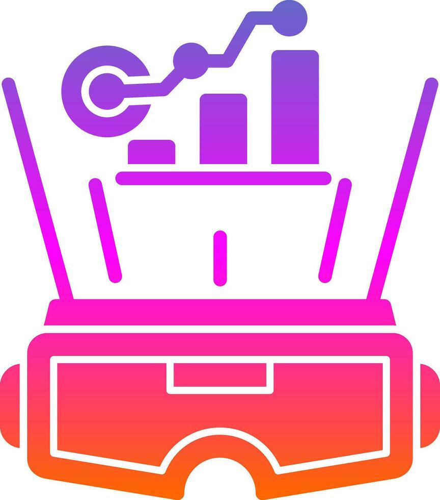 VR Data Visualization Vector Icon Design