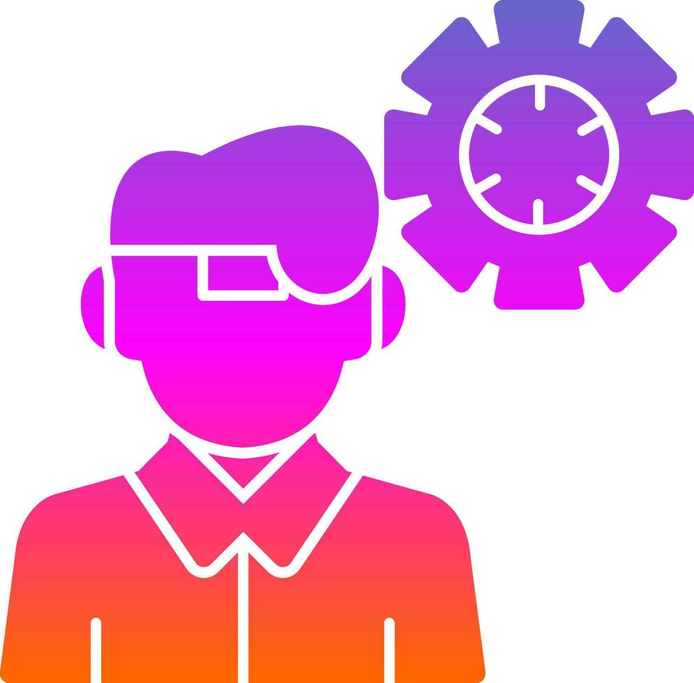 VR Historical Reenactment Vector Icon Design
