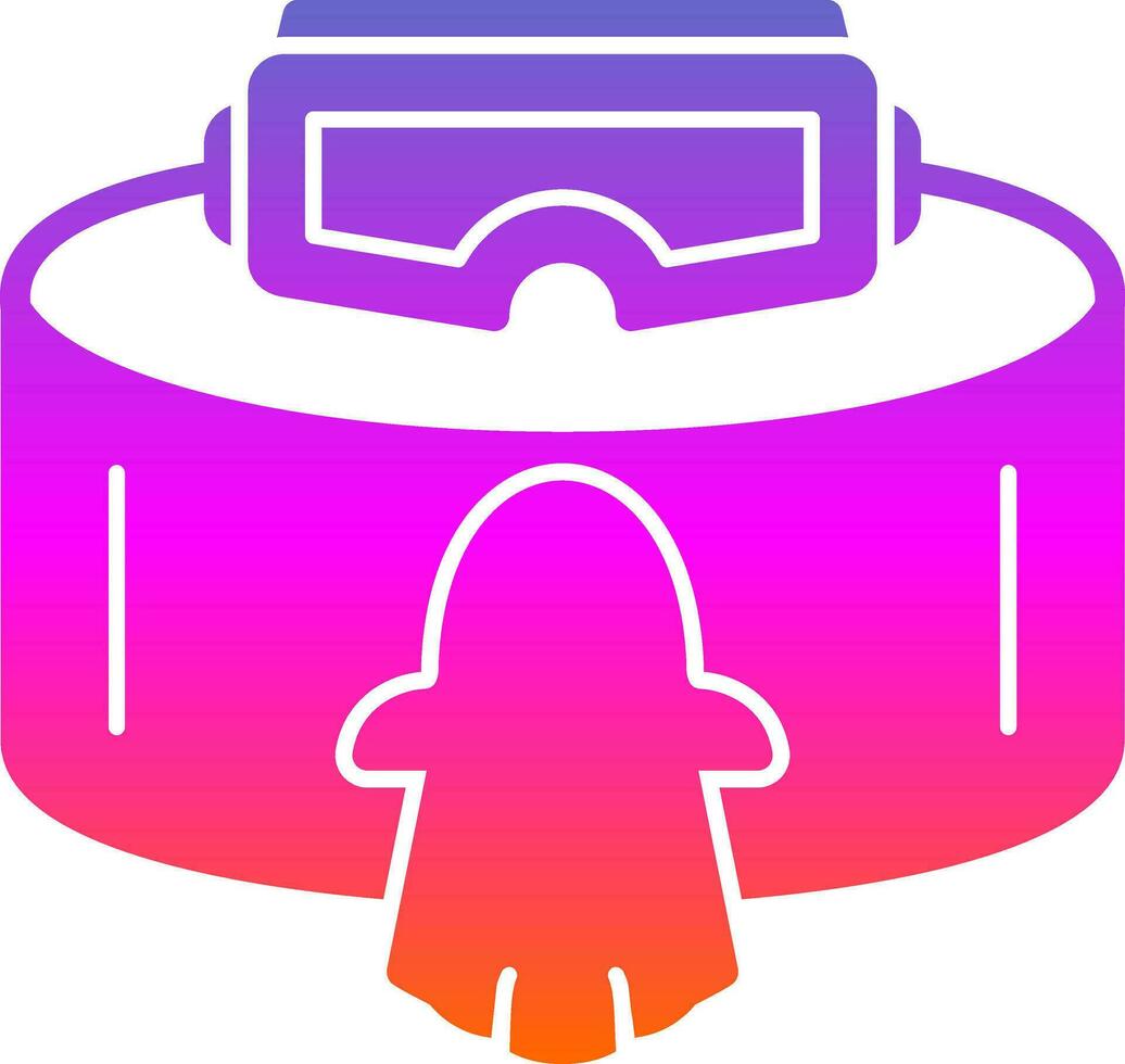 VR Ghost Hunting Vector Icon Design