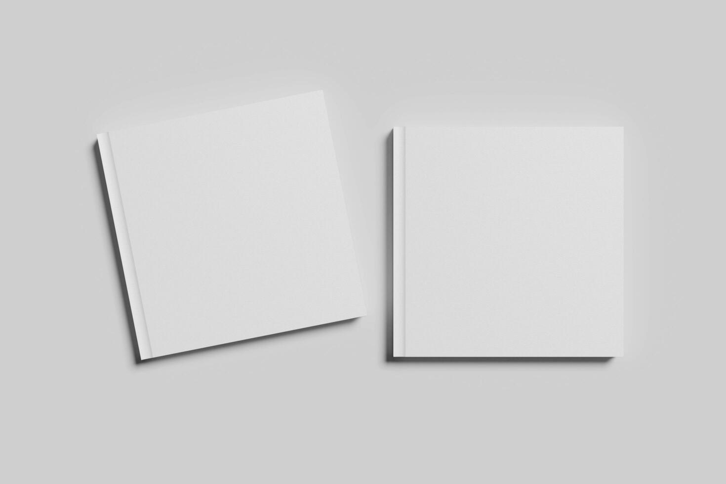 Square Book Cover Blank Mockup photo