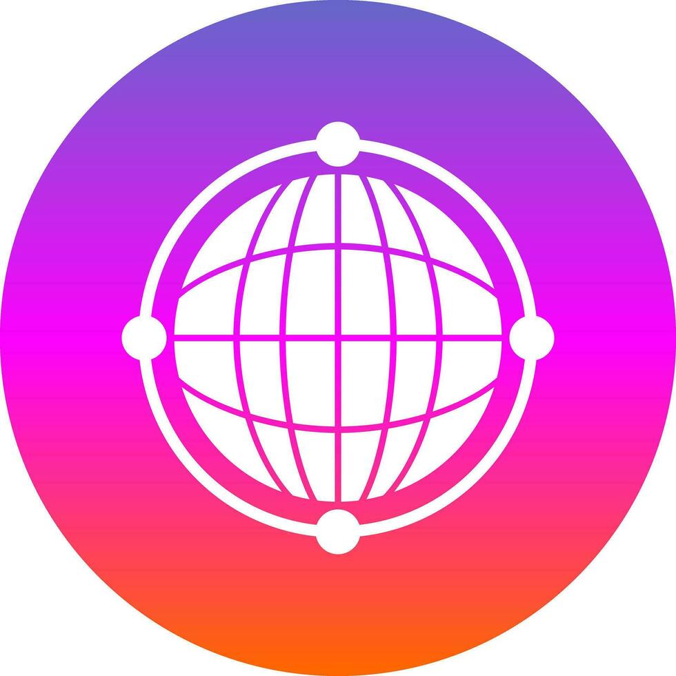 Virtual World Globe Vector Icon Design