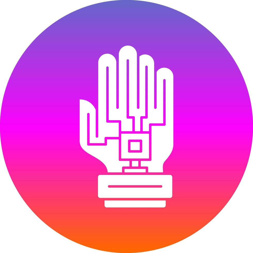 Haptic Feedback Glove Vector Icon Design