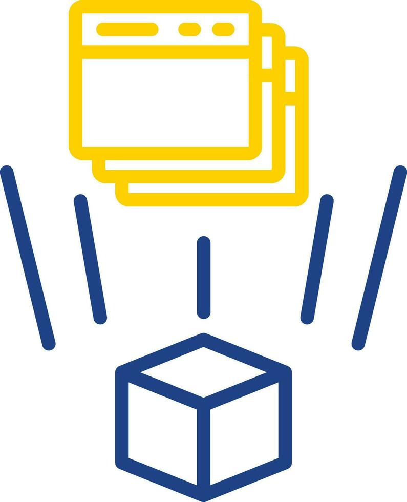 Holographic Interface Vector Icon Design