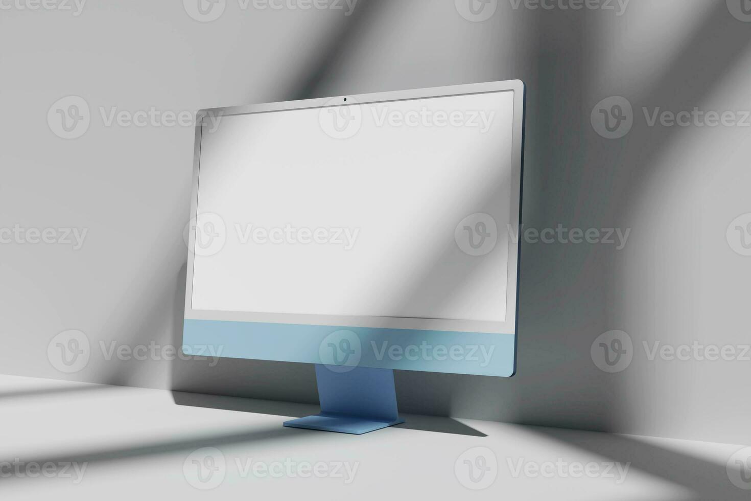 escritorio monitor blanco Bosquejo foto