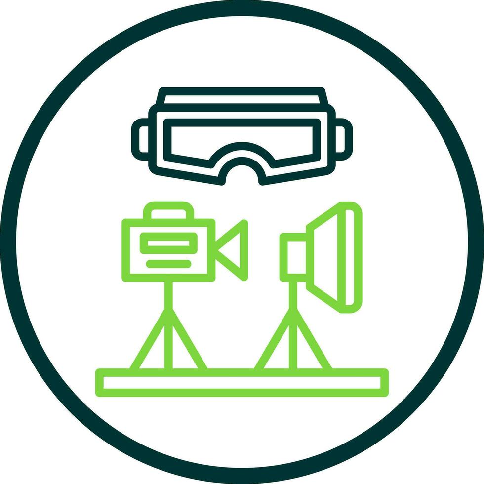 VR Design Studio Vector Icon Design