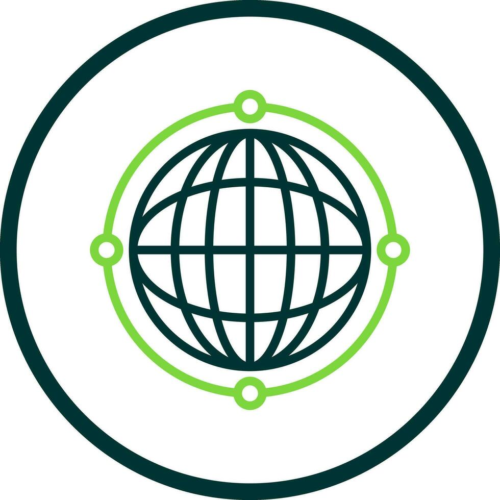 Virtual World Globe Vector Icon Design