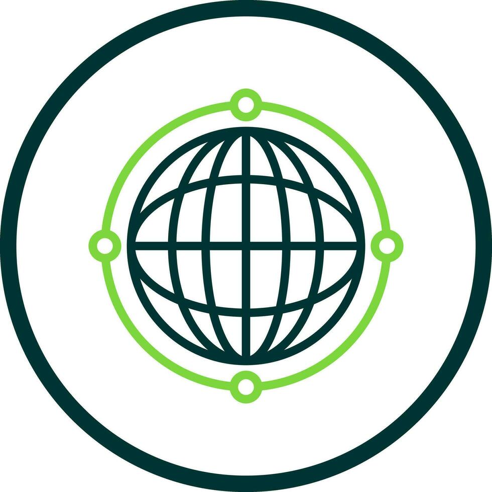 Virtual World Globe Vector Icon Design