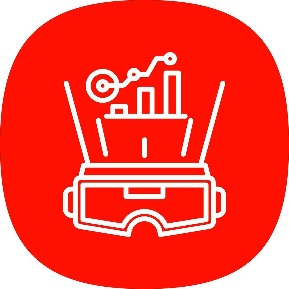VR Data Visualization Vector Icon Design