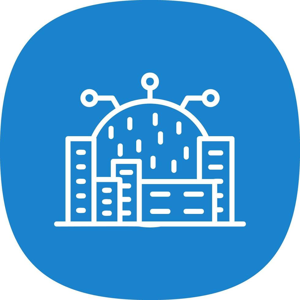 Cyberspace City Vector Icon Design