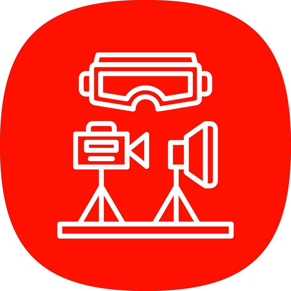 VR Design Studio Vector Icon Design