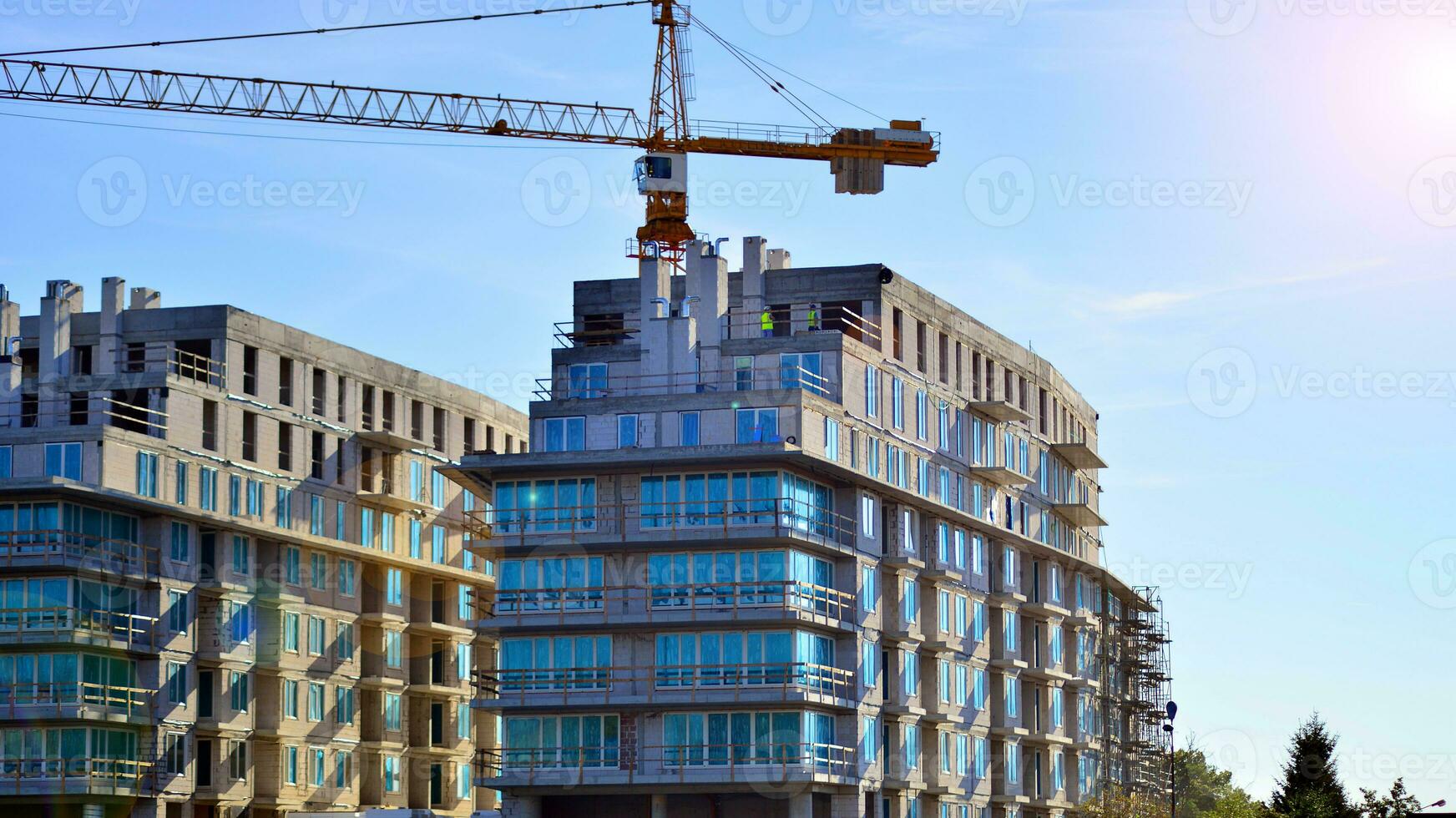 New multistory apartment buildings under construction photo