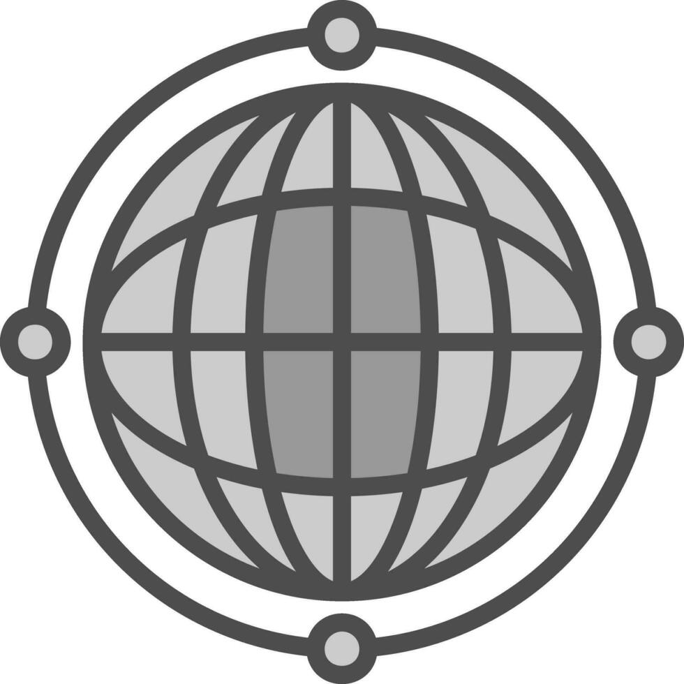 Virtual World Globe Vector Icon Design