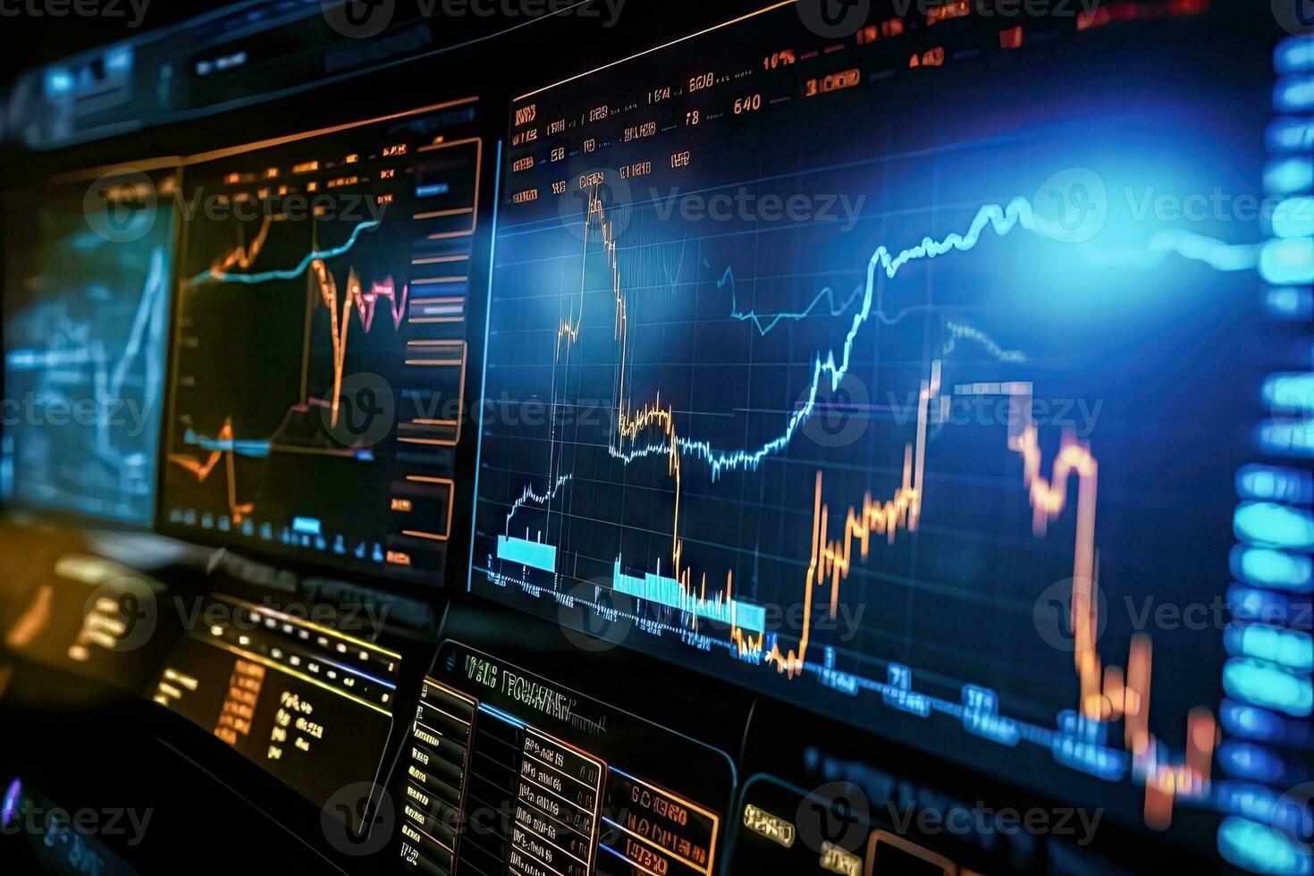 Investment in Colorful Financial Data - Generative AI photo