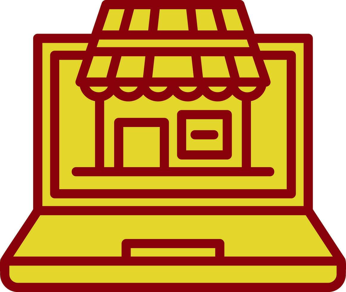 Virtual Marketplace Vector Icon Design
