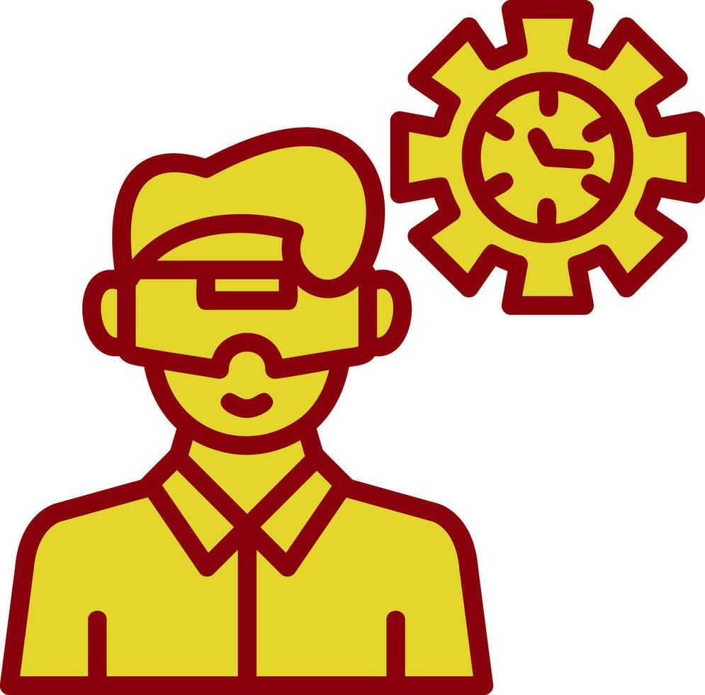 VR Historical Reenactment Vector Icon Design