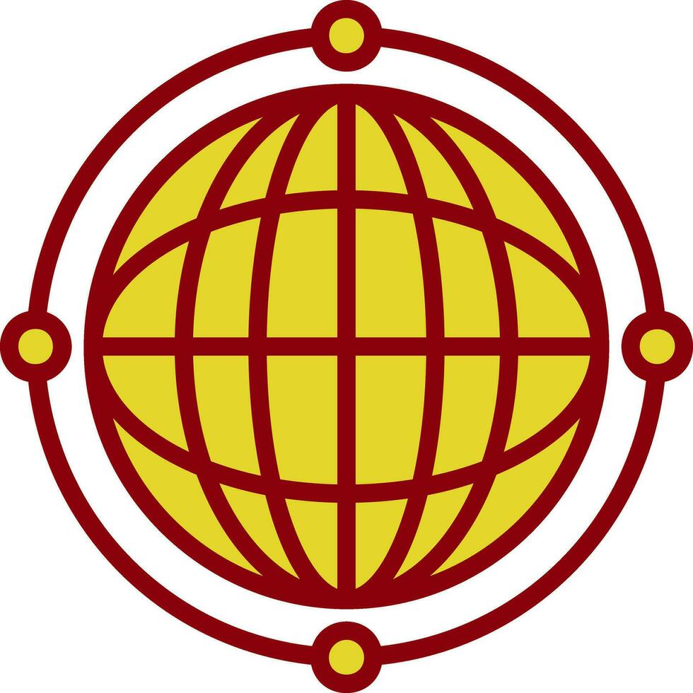 Virtual World Globe Vector Icon Design