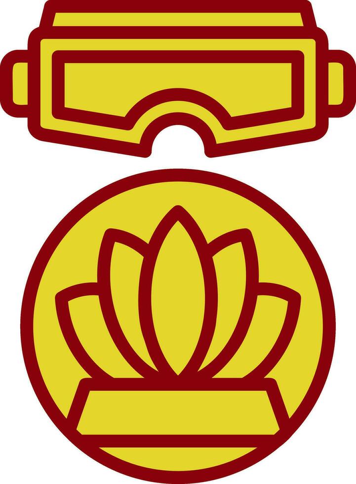 VR Meditation Space Vector Icon Design