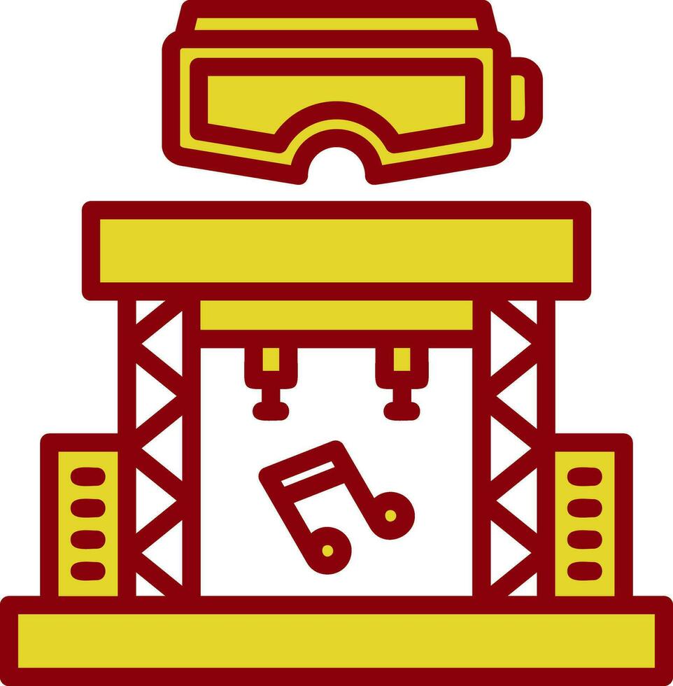 Virtual Reality Concert Vector Icon Design