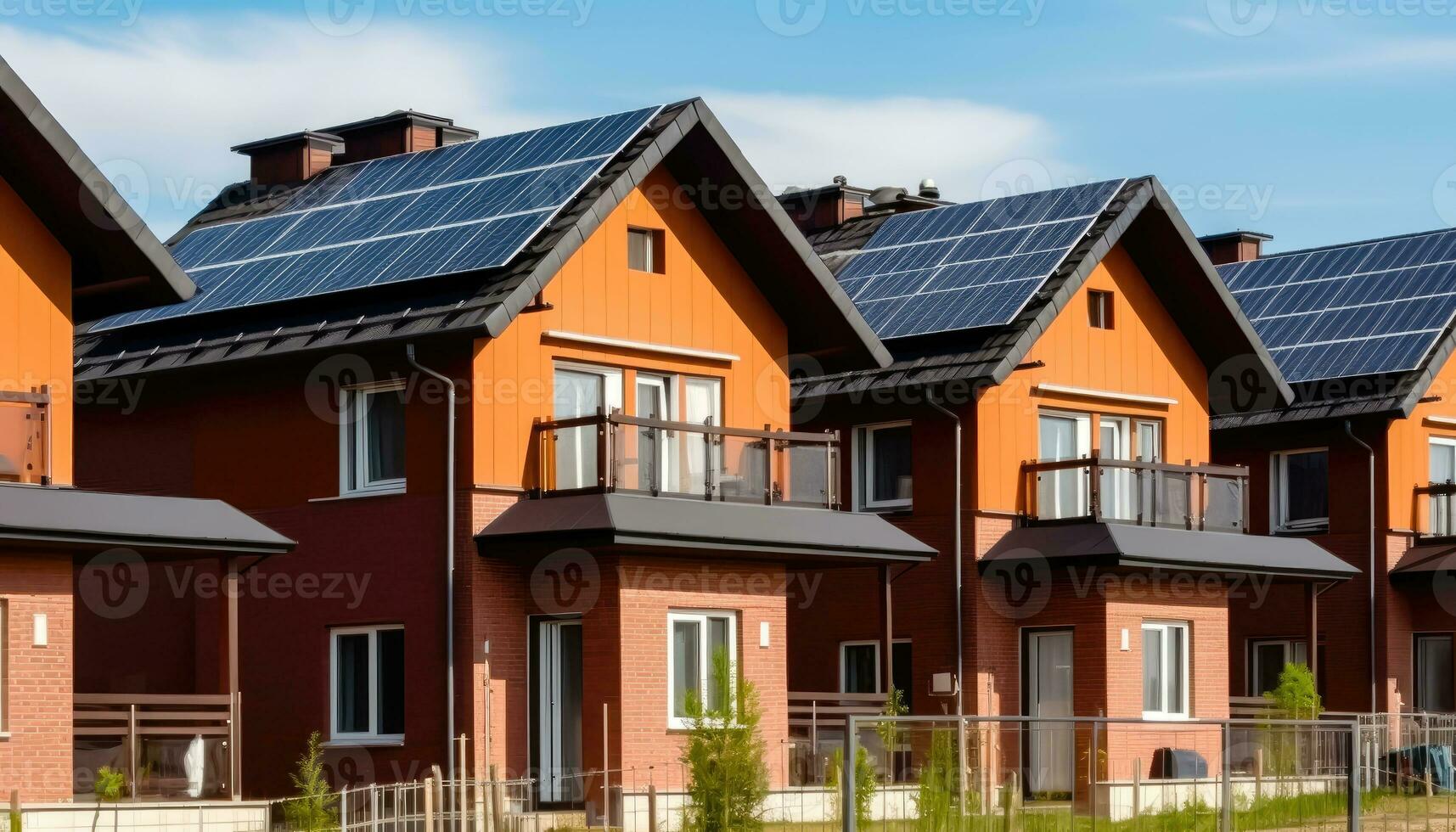 High-Tech Homes for a Sustainable Future - Generative AI photo