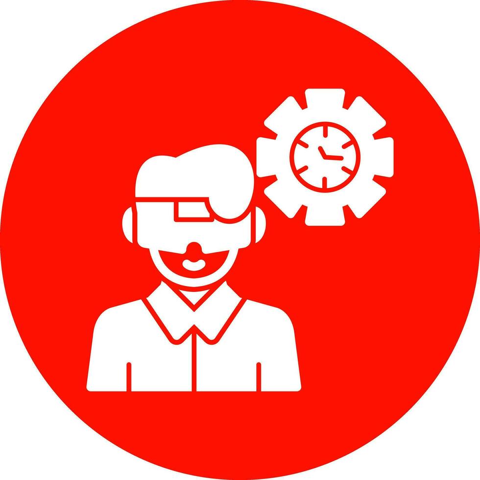 VR Historical Reenactment Vector Icon Design