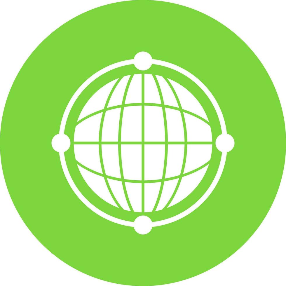 Virtual World Globe Vector Icon Design