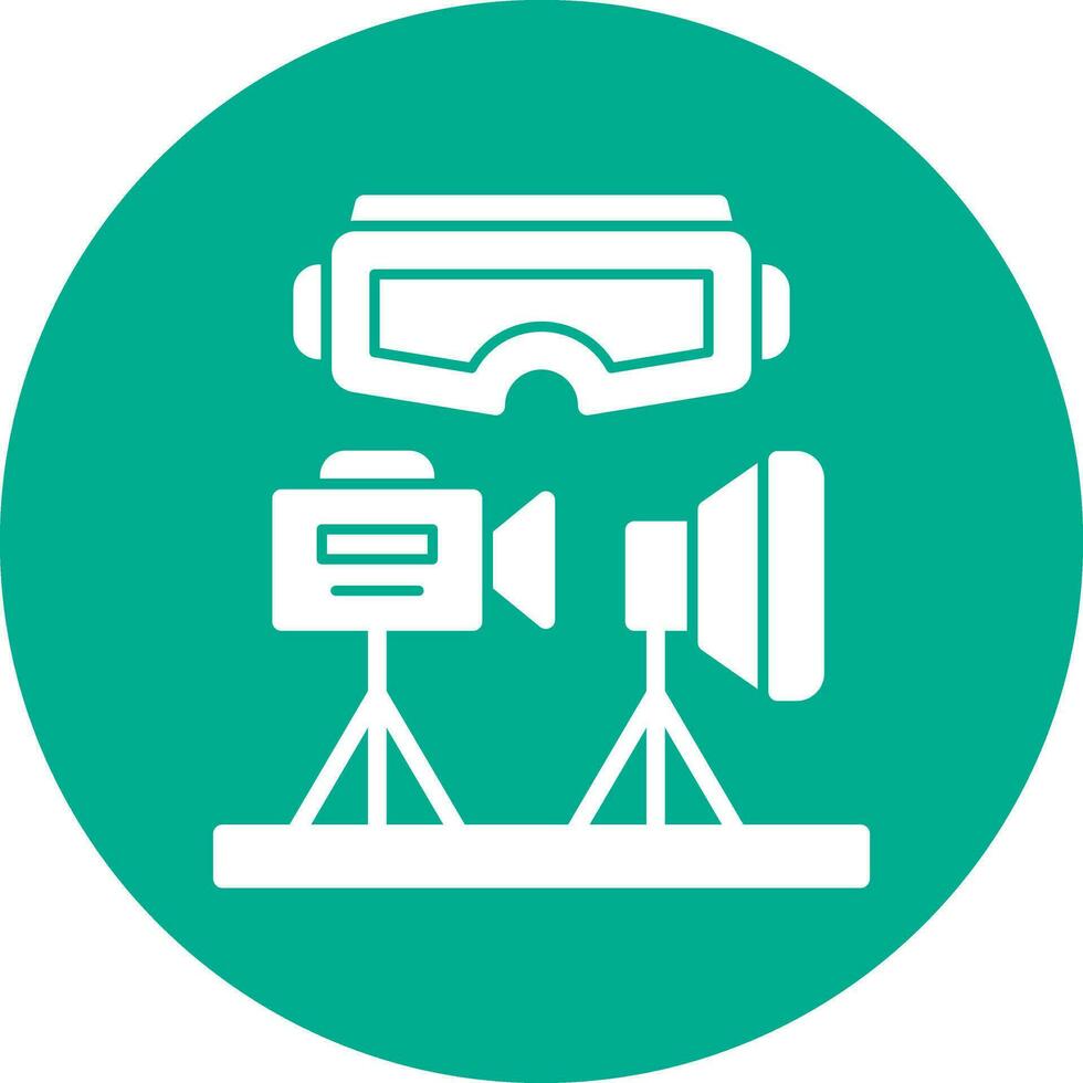 VR Design Studio Vector Icon Design