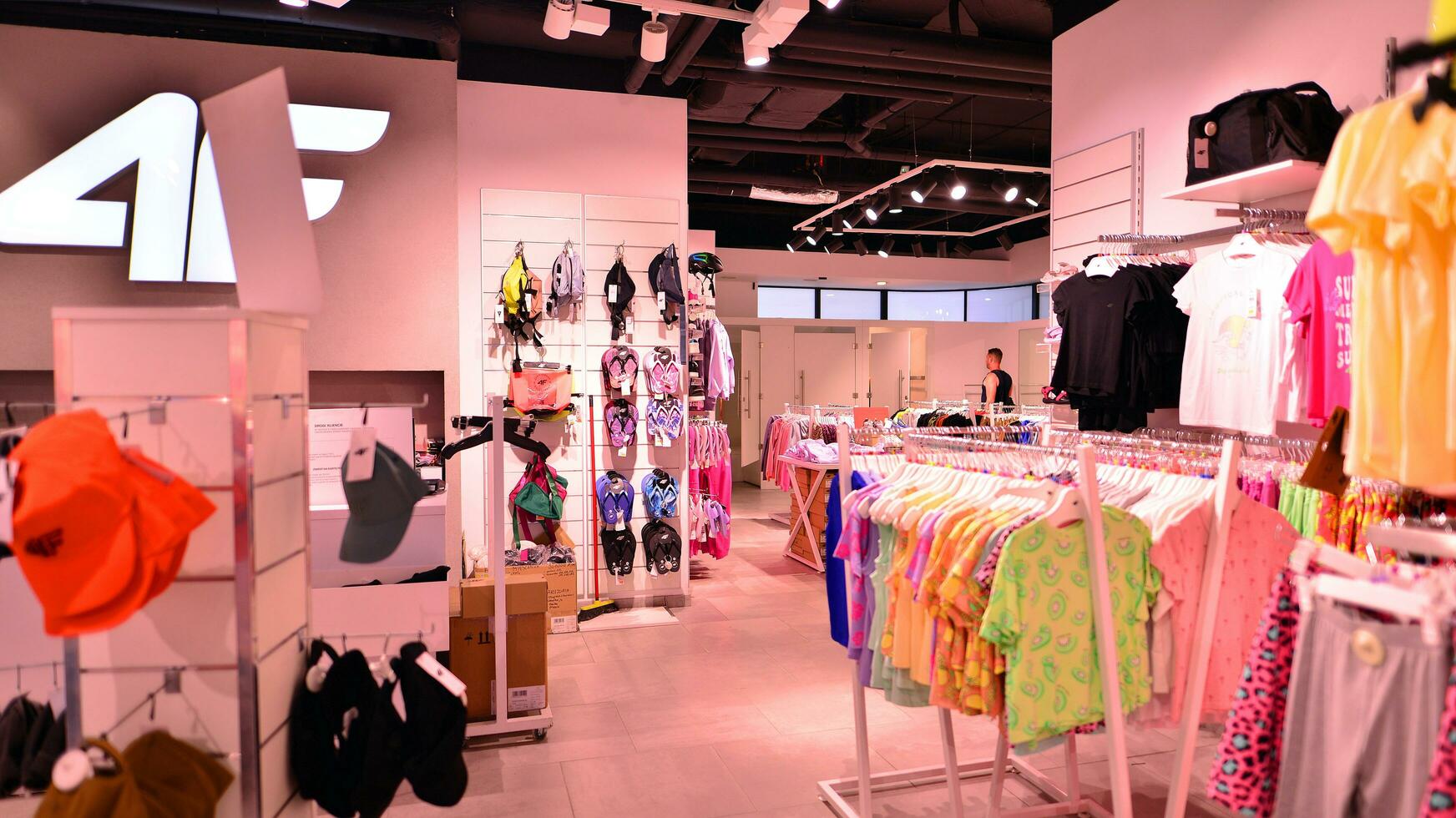 Swinoujscie, Poland. 15 August 2023. 4F store interior display. photo
