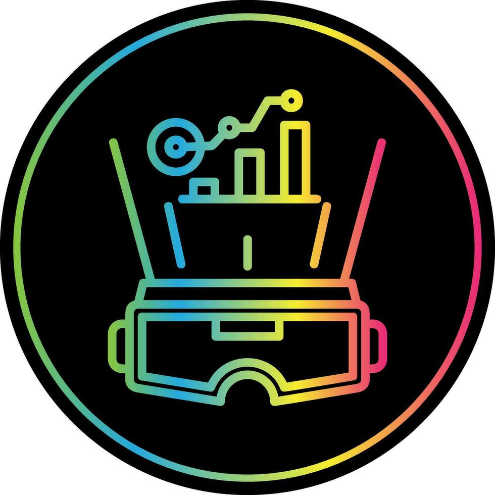 VR Data Visualization Vector Icon Design