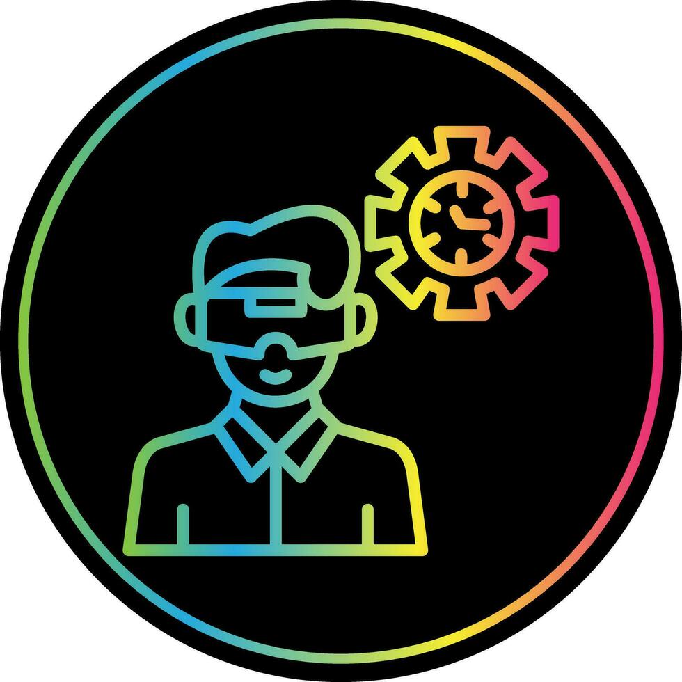 VR Historical Reenactment Vector Icon Design