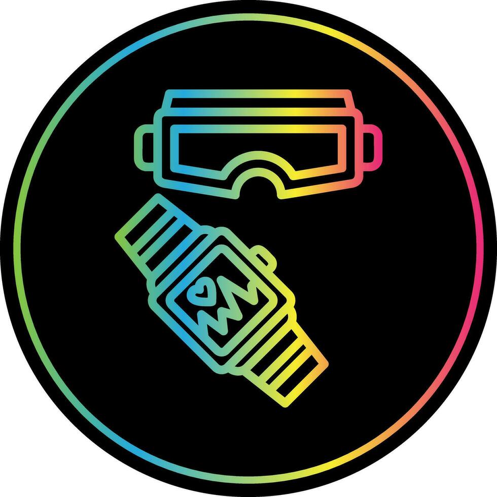 VR Fitness Tracker Vector Icon Design