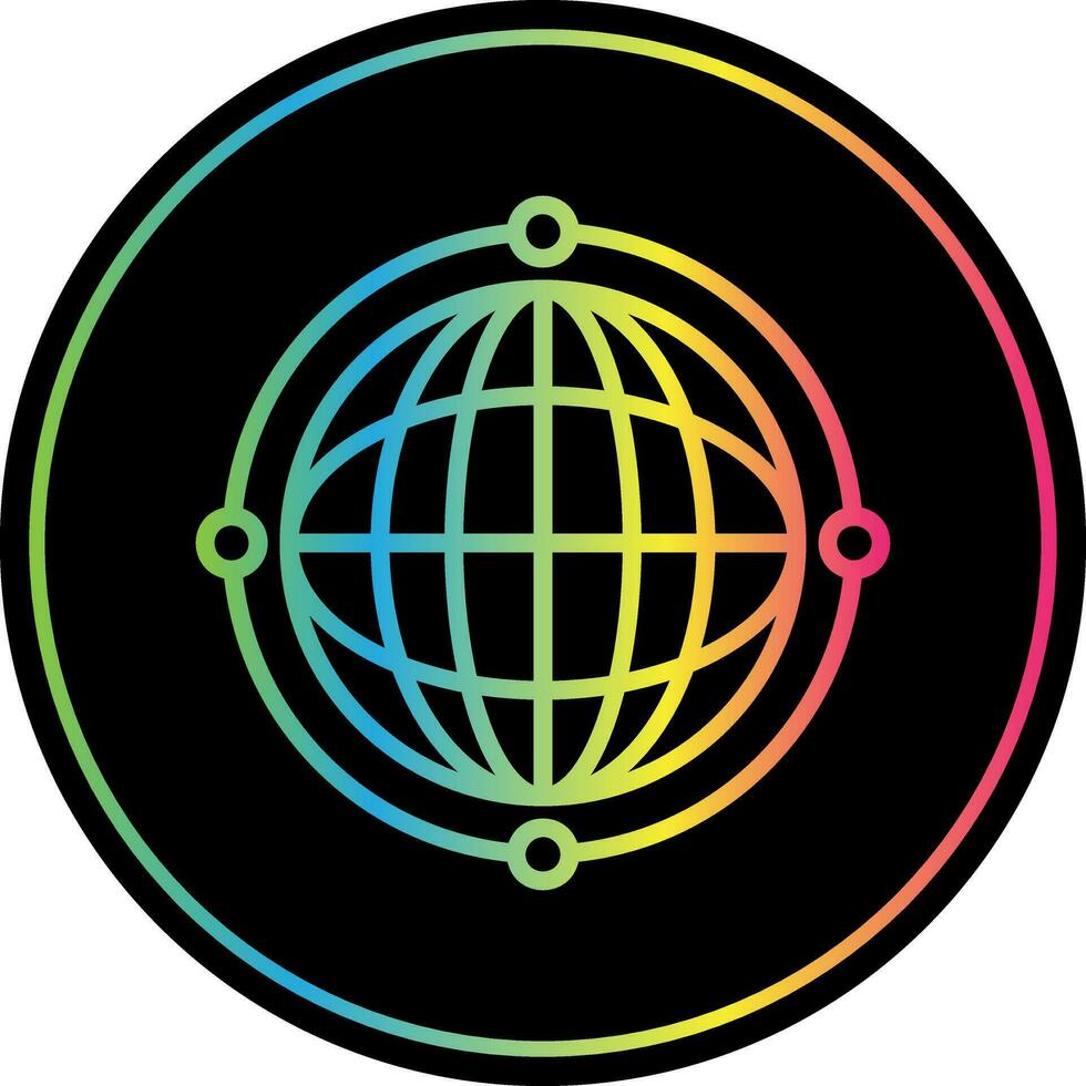Virtual World Globe Vector Icon Design