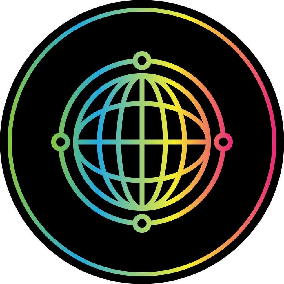 Virtual World Globe Vector Icon Design