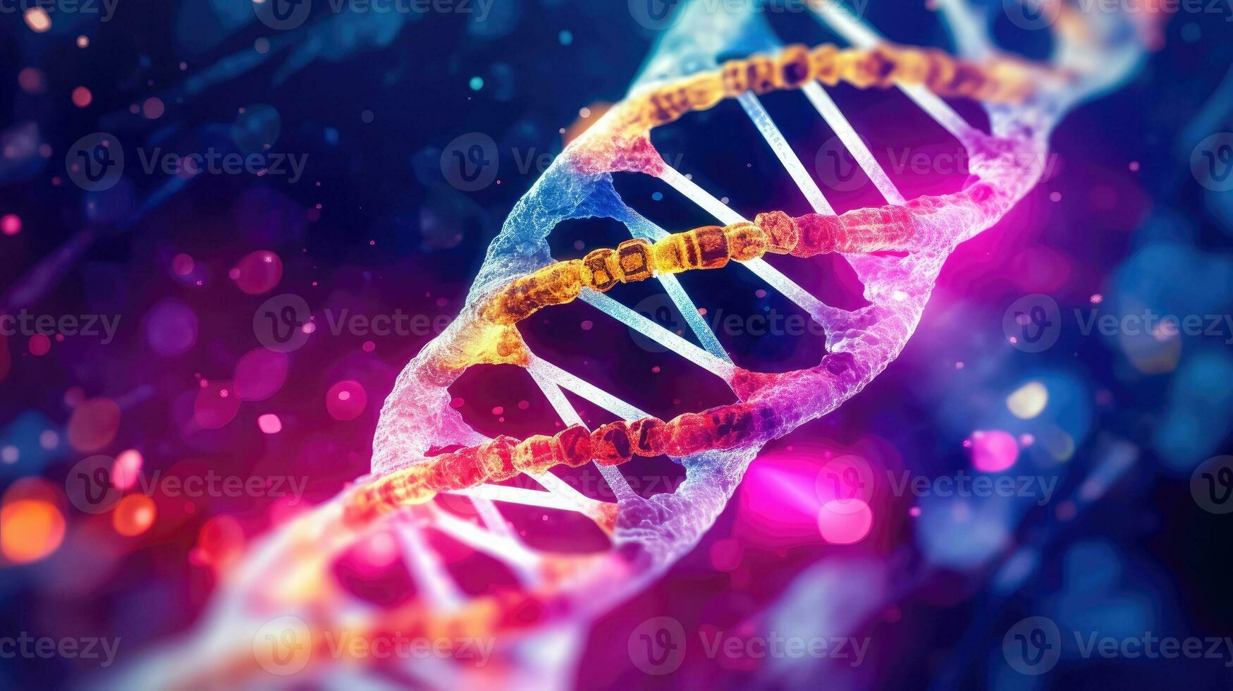 Genetic Engineering - DNA Molecule Structure - Generative AI photo