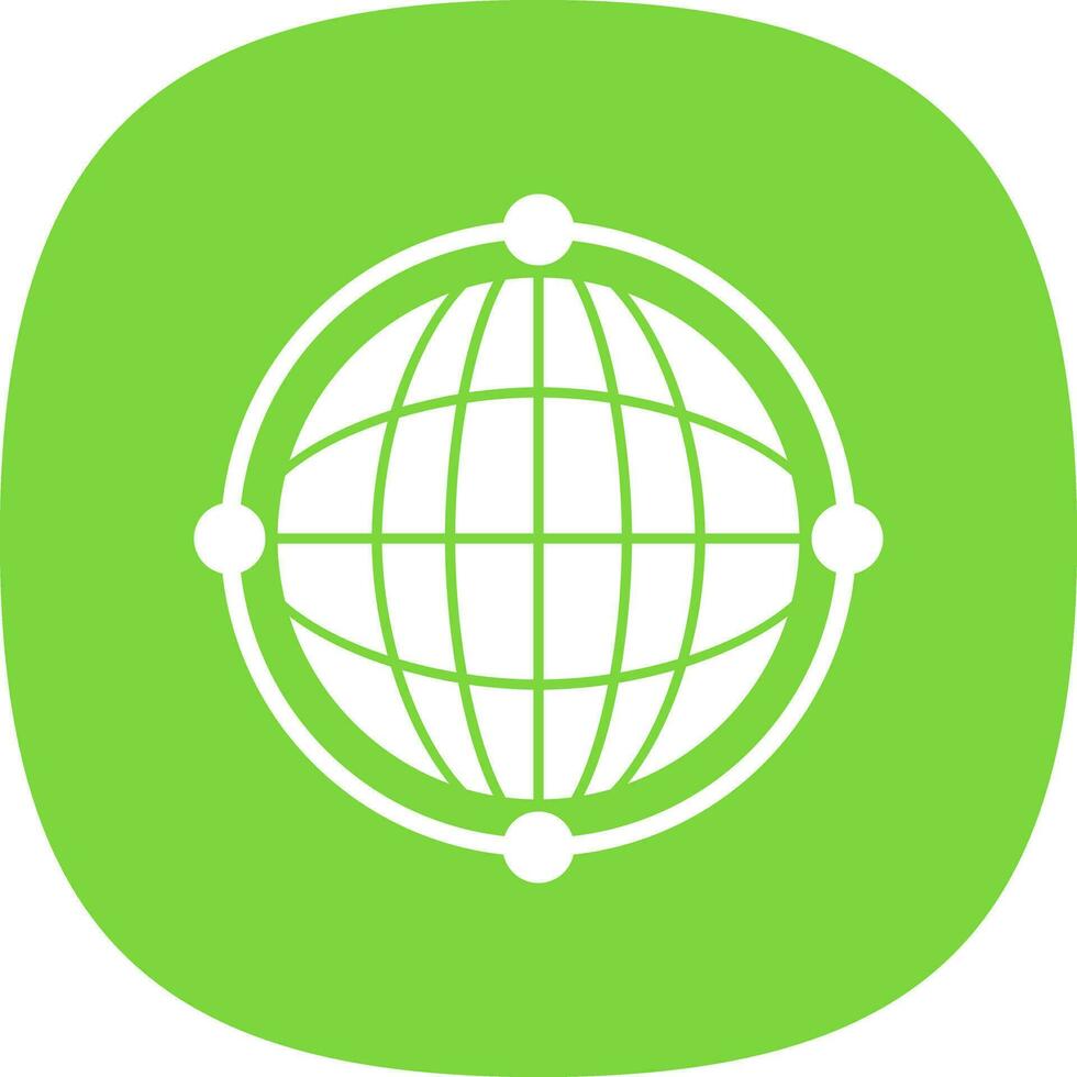 Virtual World Globe Vector Icon Design