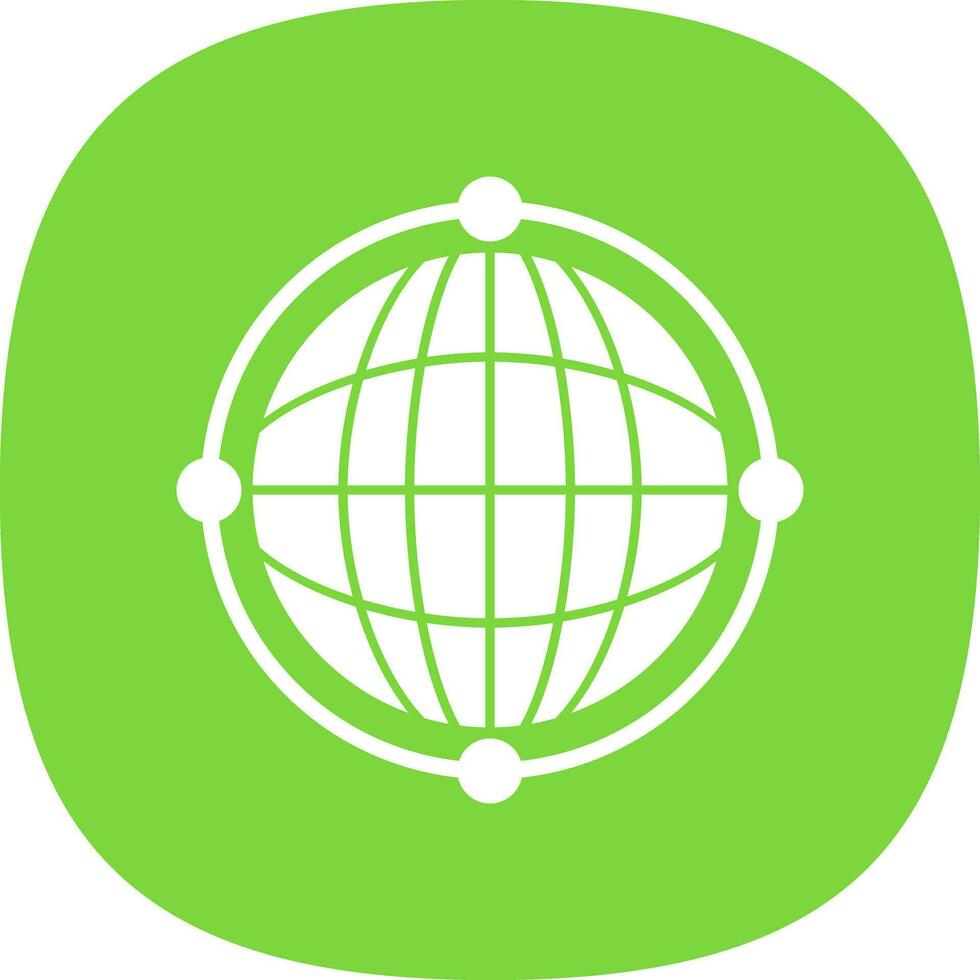 Virtual World Globe Vector Icon Design