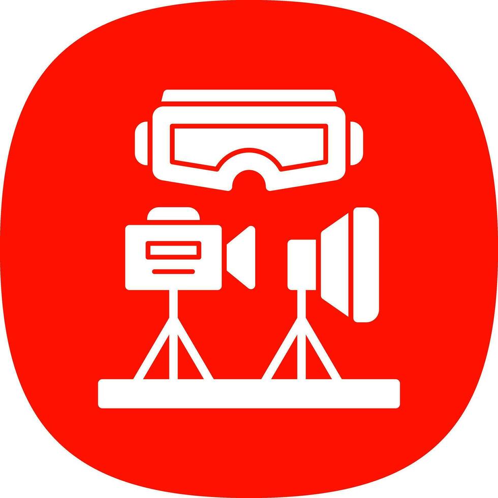 VR Design Studio Vector Icon Design