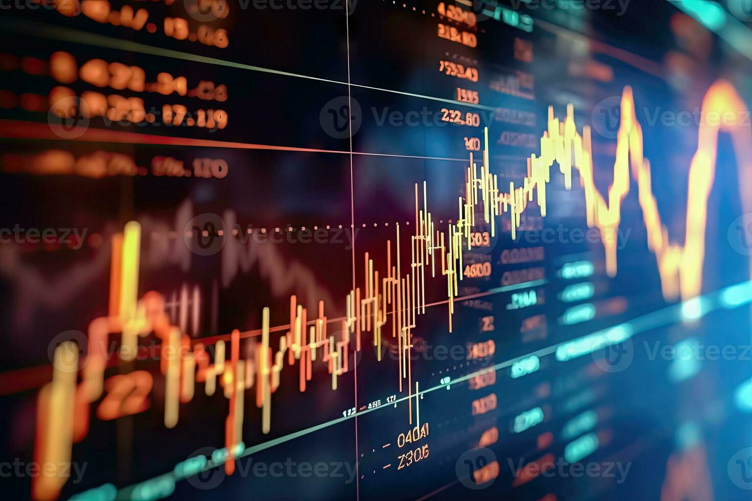 Dynamic Financial Data Visualization - Generative AI photo