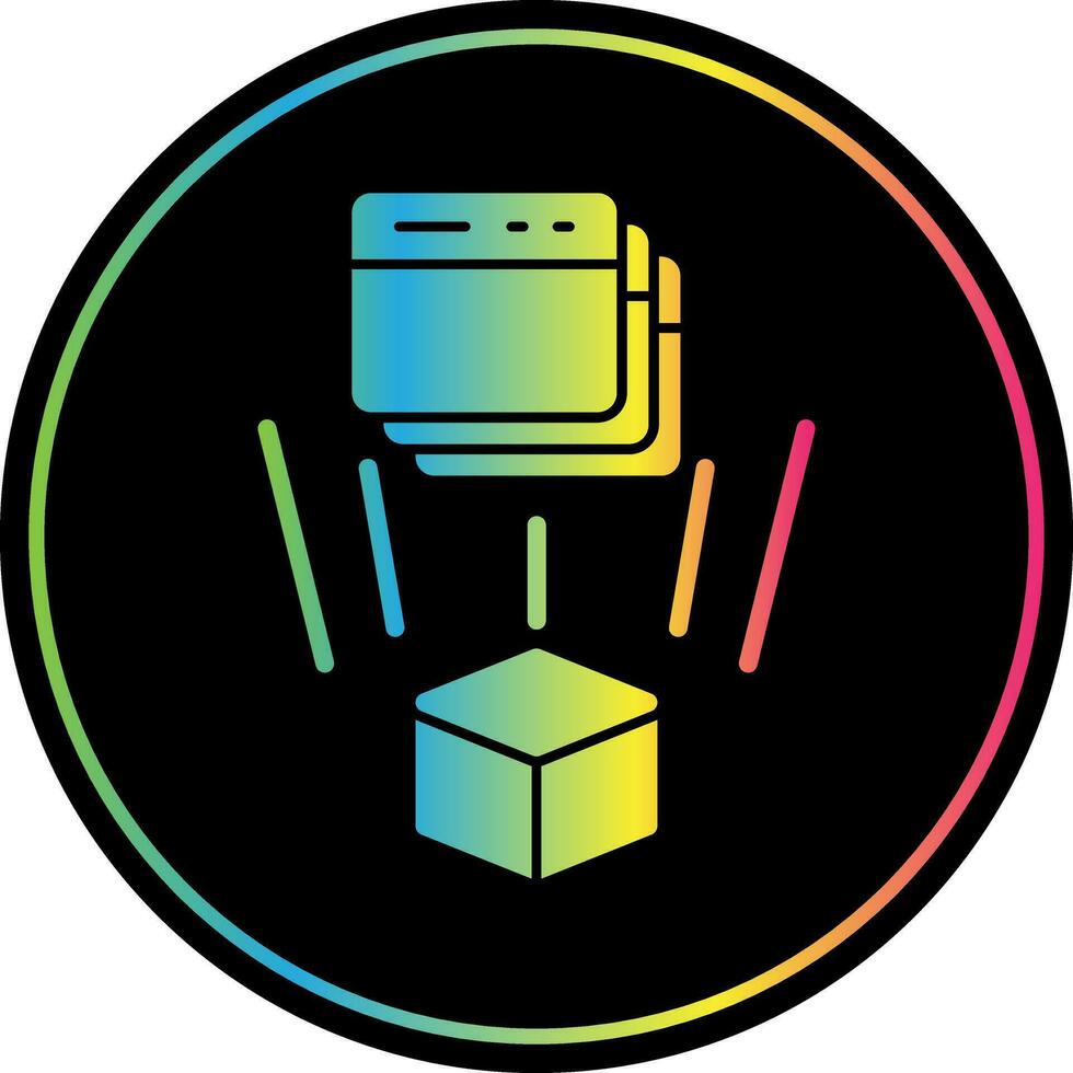 Holographic Interface Vector Icon Design