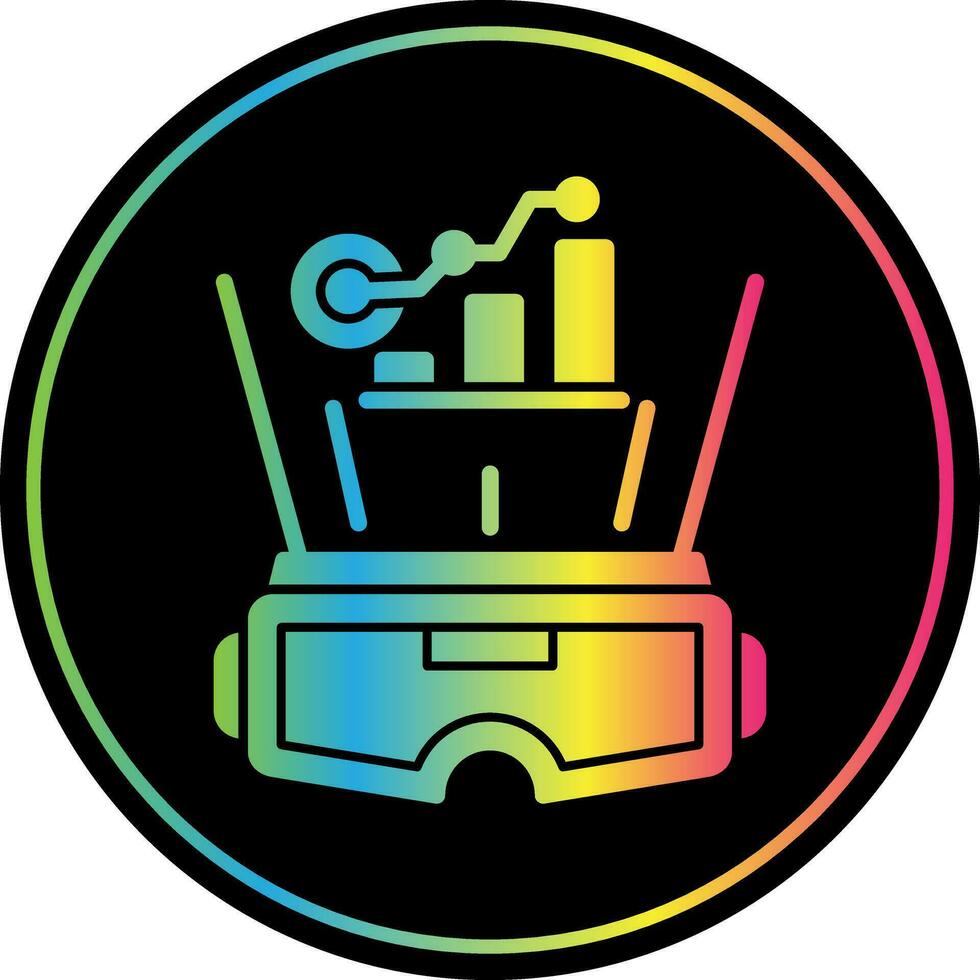 VR Data Visualization Vector Icon Design