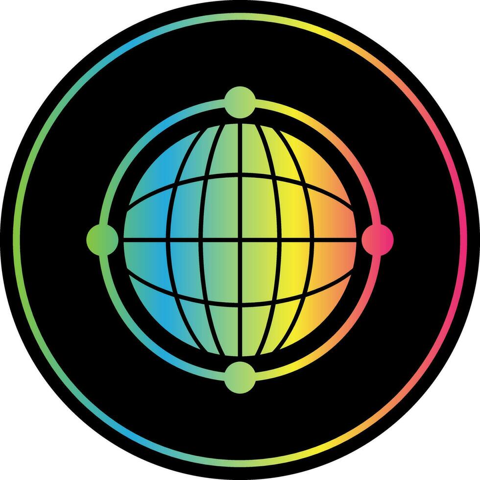 Virtual World Globe Vector Icon Design