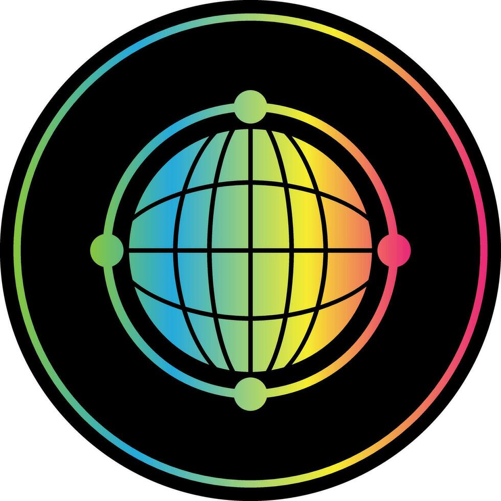 Virtual World Globe Vector Icon Design