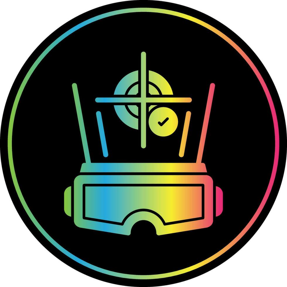 VR Police Training Vector Icon Design