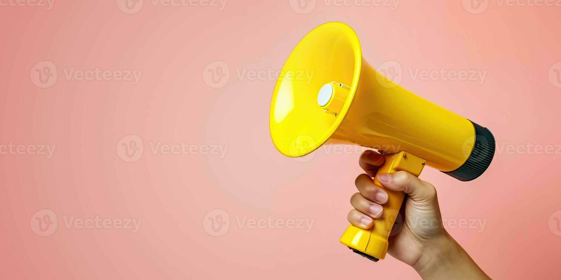 Megaphone Grasped by Hand - Conveying Messages Creatively - Generative AI photo