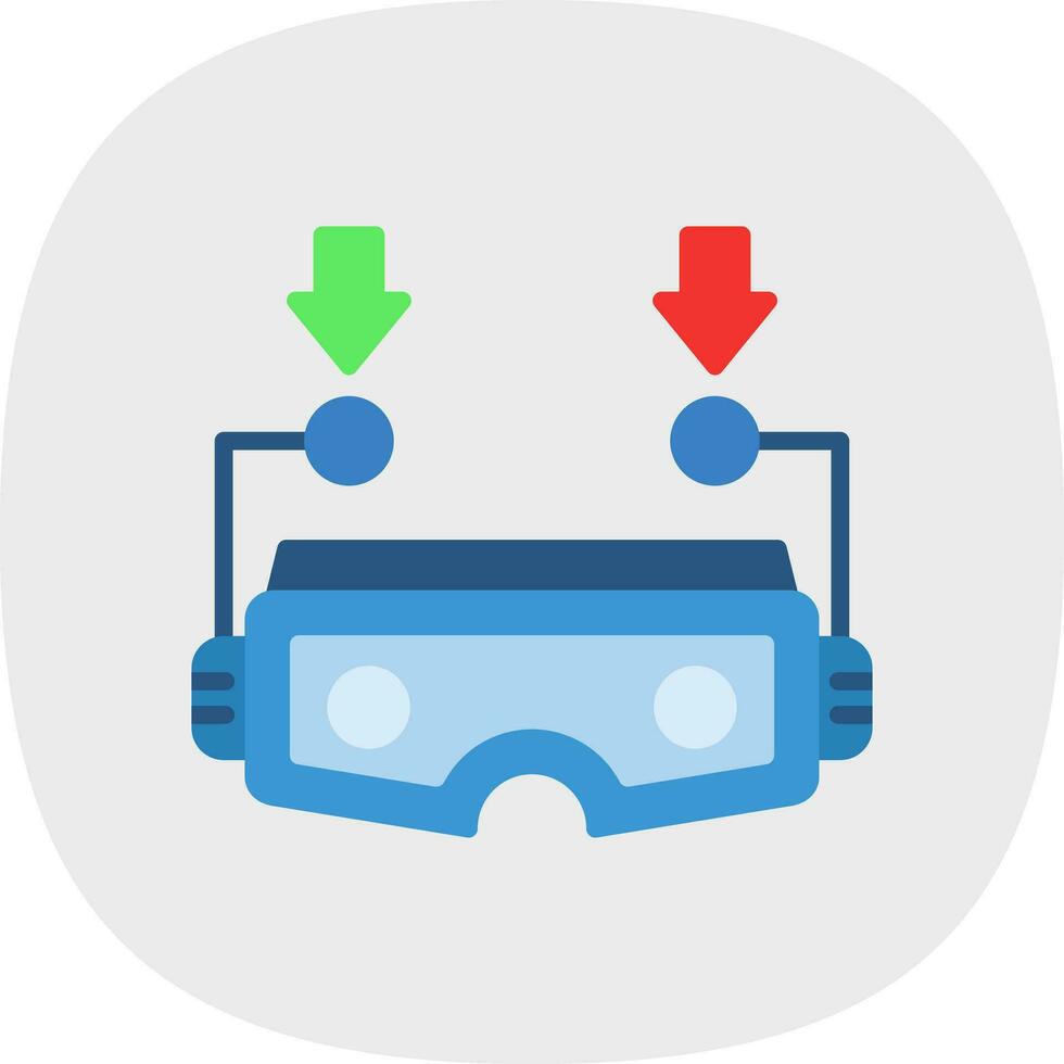 multisensorial vr vector icono diseño