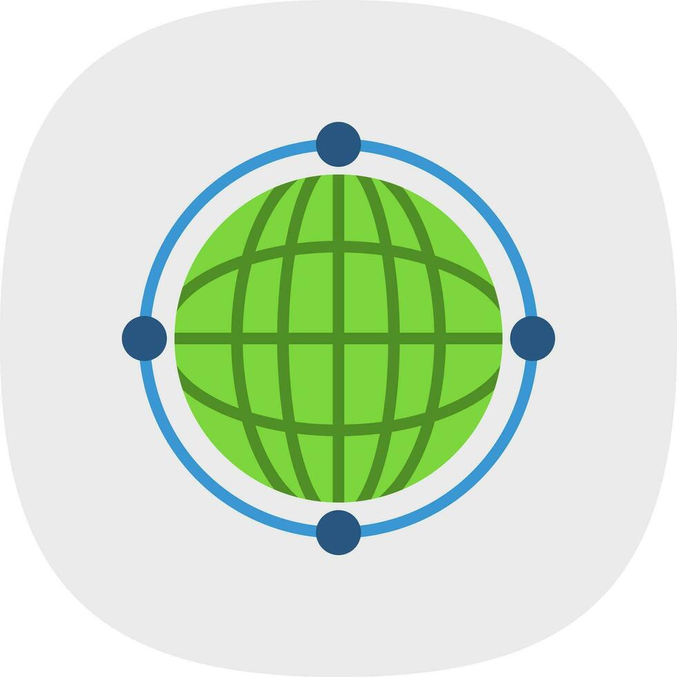 Virtual World Globe Vector Icon Design
