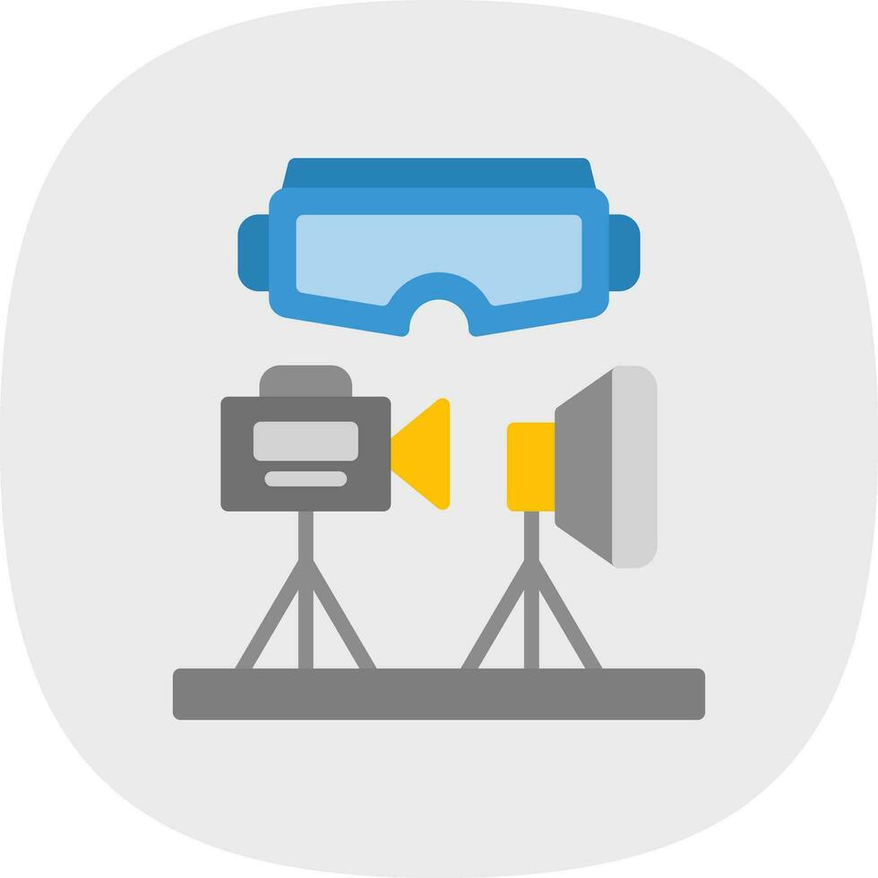 VR Design Studio Vector Icon Design