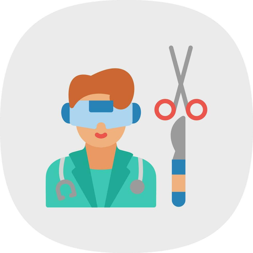 Virtual Reality Surgery Vector Icon Design