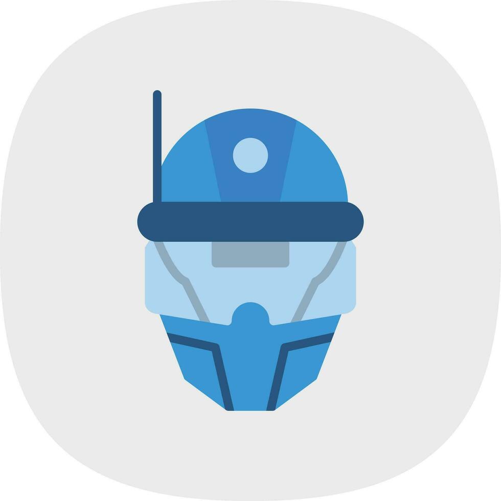 Cyberspace Helmet Vector Icon Design